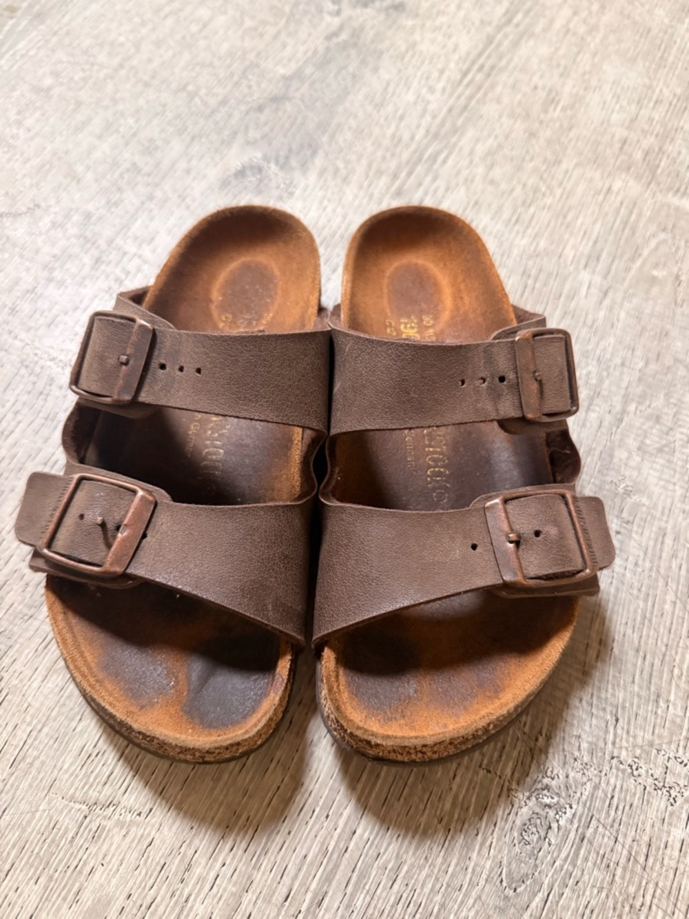 Birkenstock Kids Brown Double-Buckle Sandals